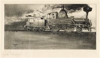 LYONEL FEININGER (1871 - 1956) The Old Locomotive (Windspiel).                                                                                   